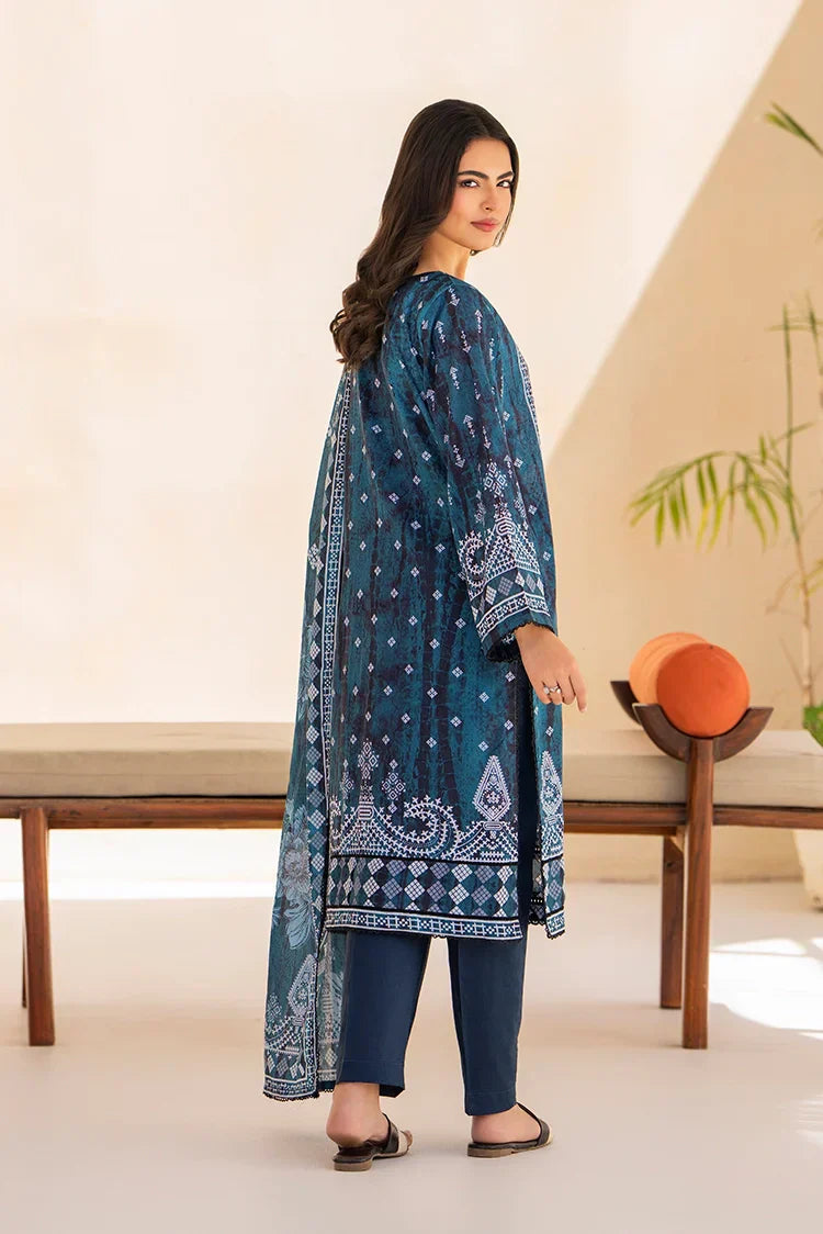 Picture of 3-PC Unstitched Printed Lawn Suit - Available at Raja Sahib