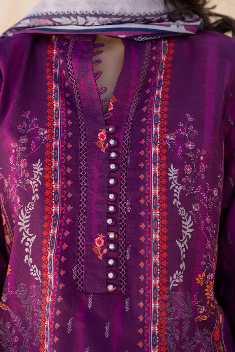Picture of 3-PC Unstitched Printed Lawn Suit - Available at Raja Sahib