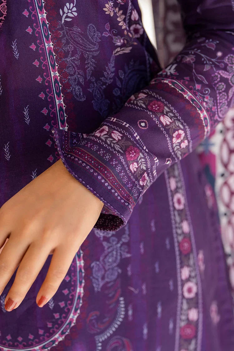 Picture of 3-PC Unstitched Printed Lawn Suit - Available at Raja Sahib