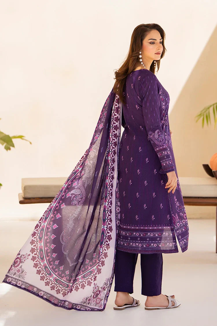 Picture of 3-PC Unstitched Printed Lawn Suit - Available at Raja Sahib