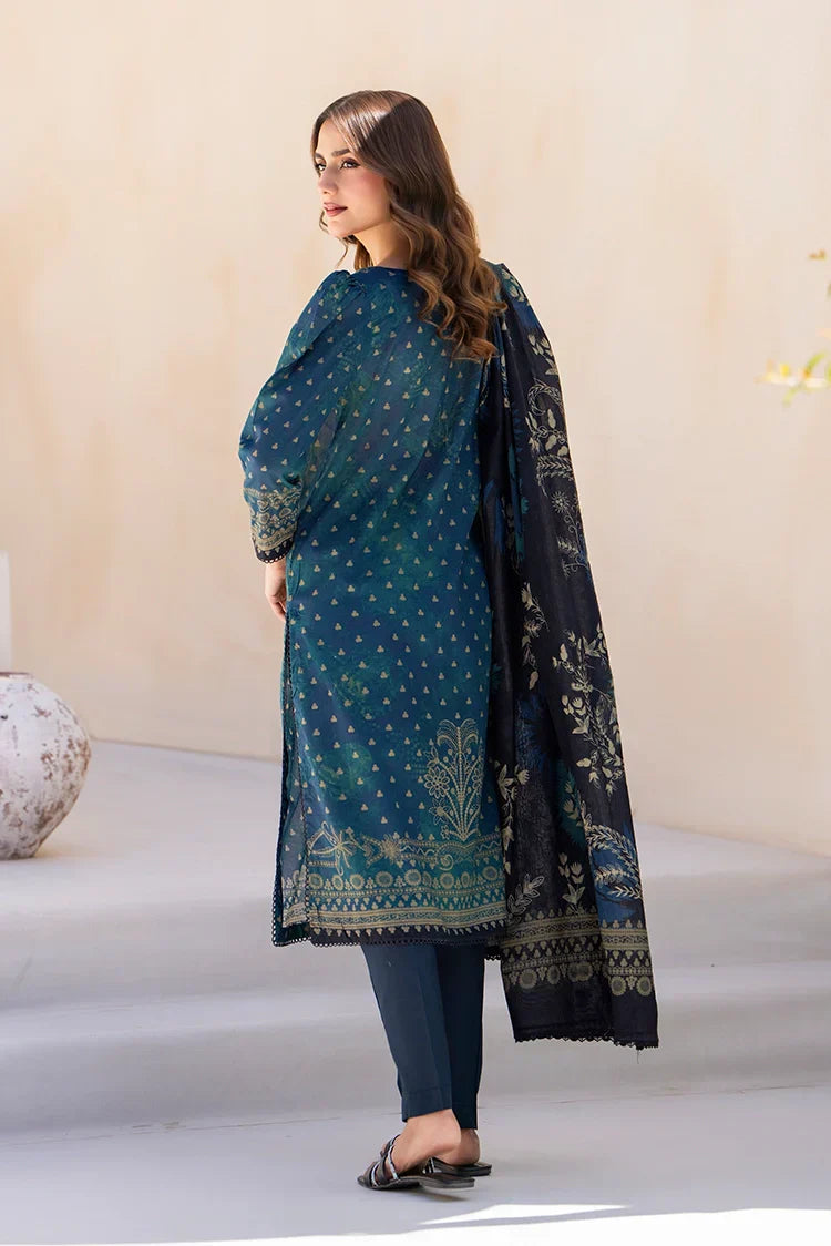 Picture of 3-PC Unstitched Printed Lawn Suit - Available at Raja Sahib