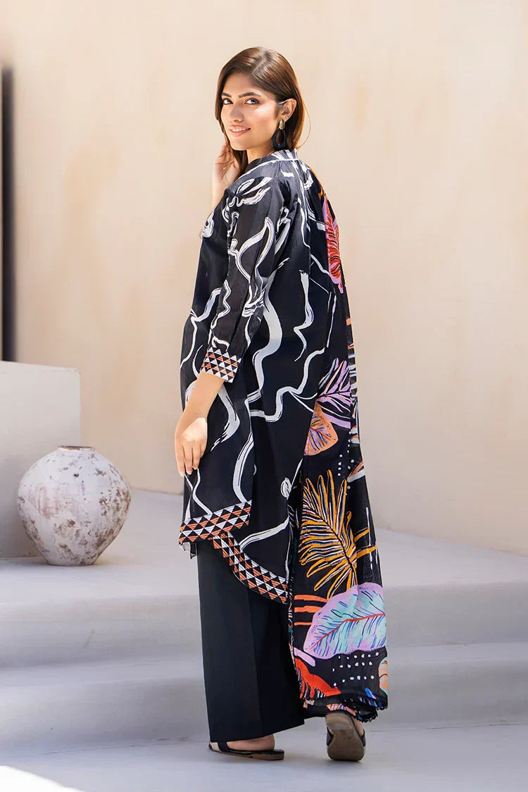 Picture of 3-PC Unstitched Printed Lawn Suit - Available at Raja Sahib