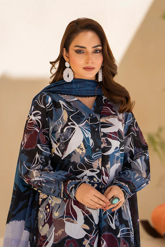 Picture of 3-PC Unstitched Printed Lawn Suit - Available at Raja Sahib