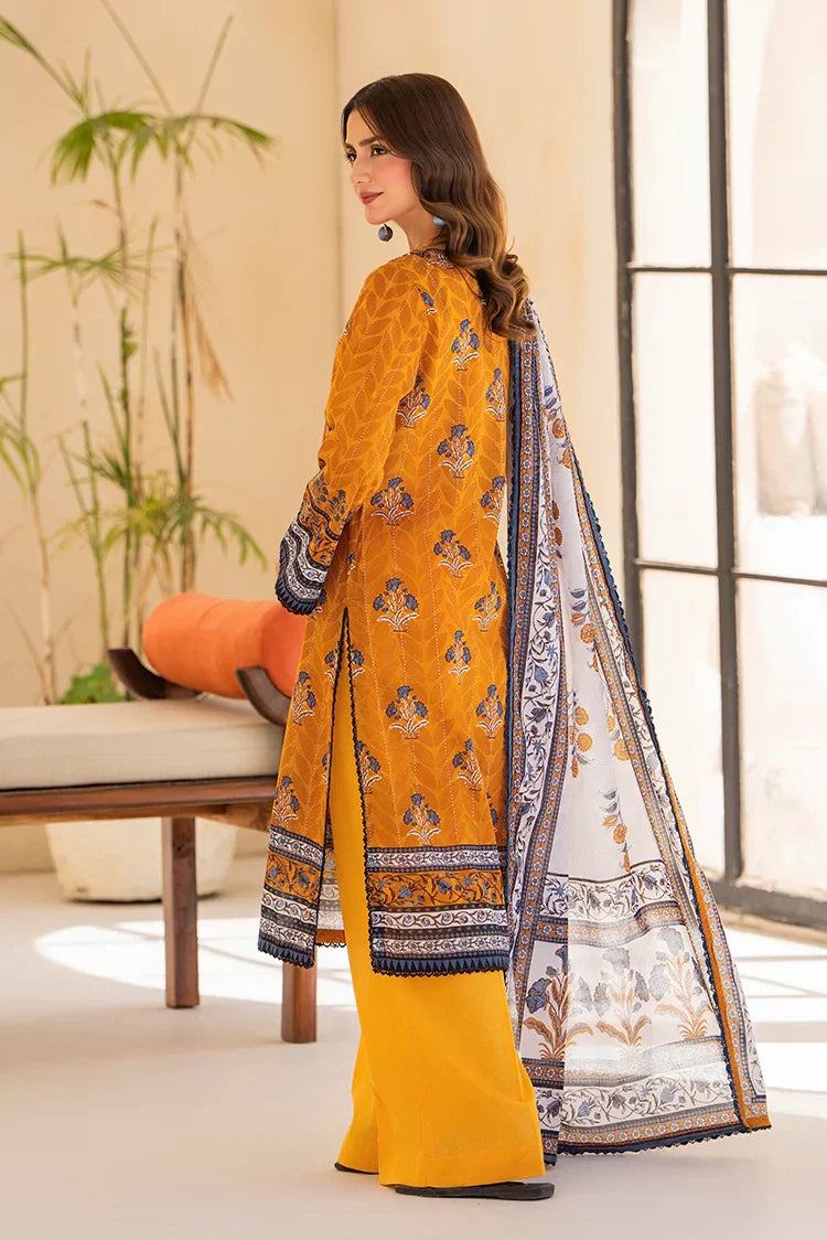 Picture of 3-PC Unstitched Printed Lawn Suit - Available at Raja Sahib