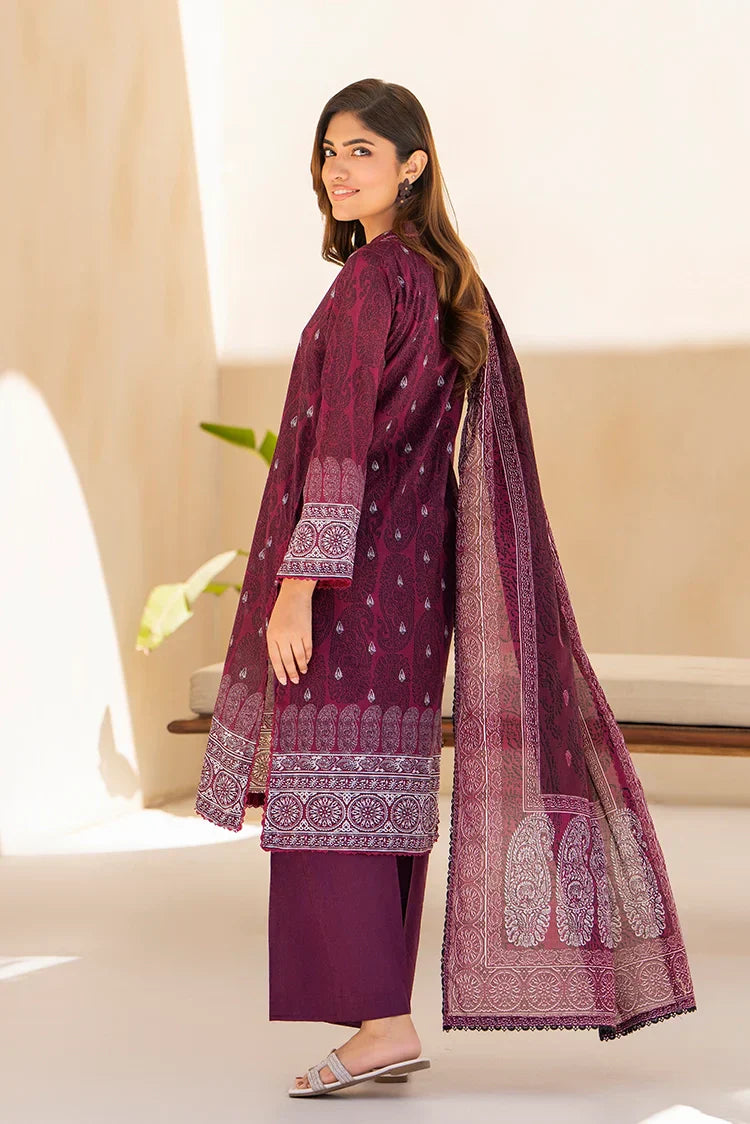 Picture of 3-PC Unstitched Printed Lawn Suit - Available at Raja Sahib