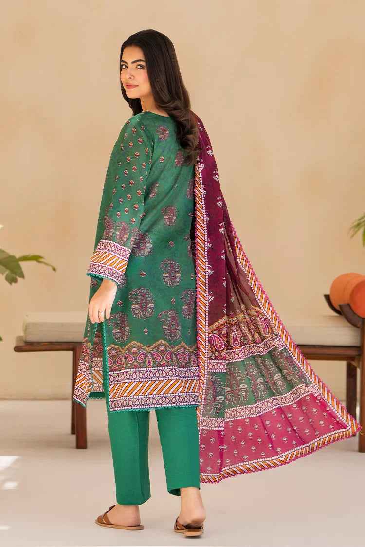 Picture of 3-PC Unstitched Printed Lawn Suit - Available at Raja Sahib