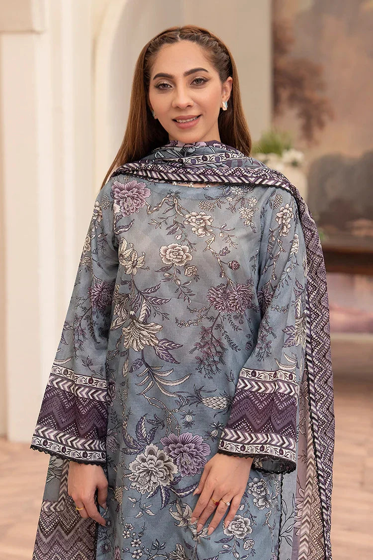 Picture of 3-PC Unstitched Printed Lawn Suit - Available at Raja Sahib