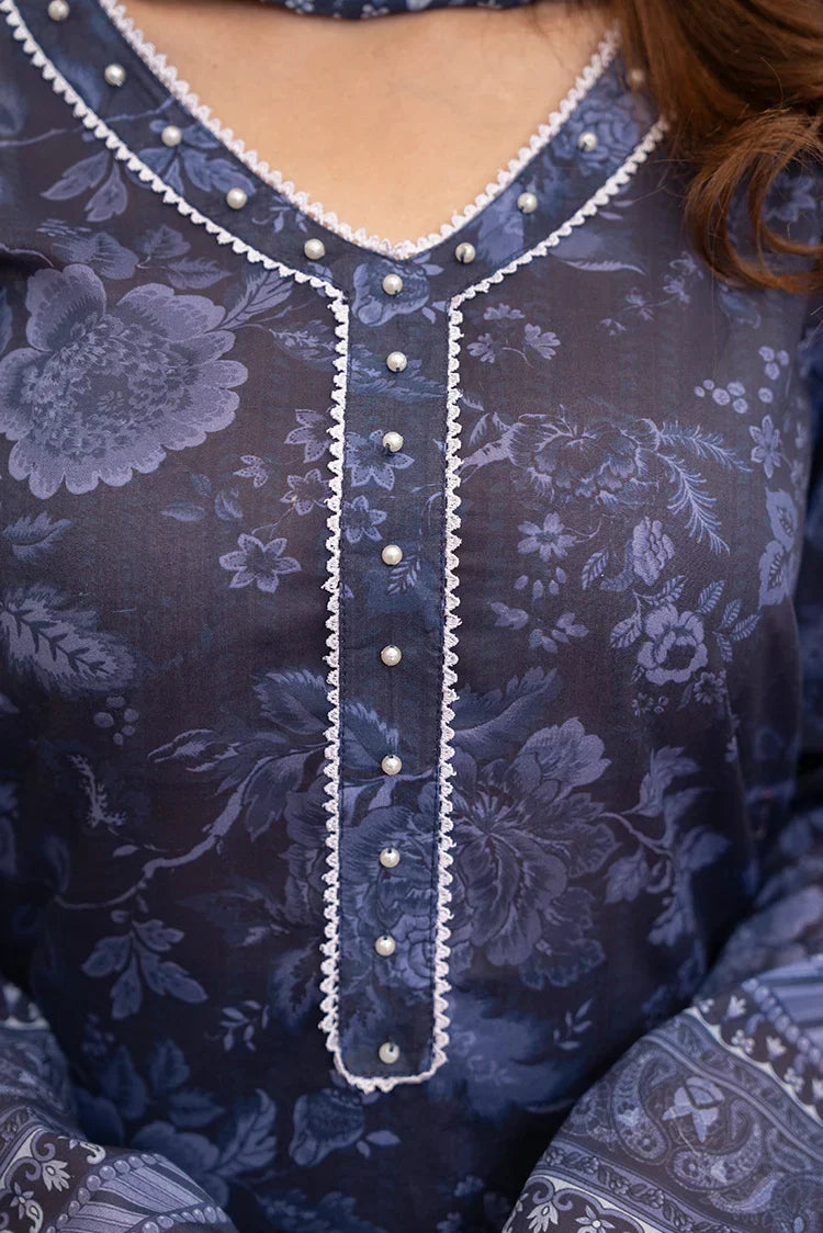 Picture of 3-PC Unstitched Printed Lawn Suit - Available at Raja Sahib