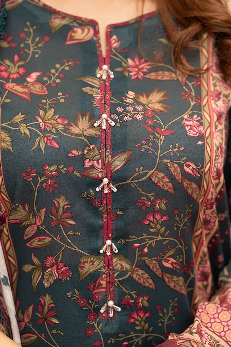 Picture of 3-PC Unstitched Printed Lawn Suit - Available at Raja Sahib