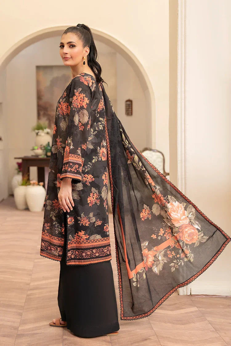 Picture of 3-PC Unstitched Printed Lawn Suit - Available at Raja Sahib