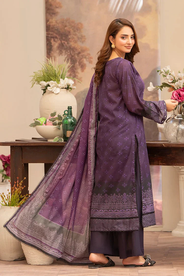 Picture of 3-PC Unstitched Printed Lawn Suit - Available at Raja Sahib