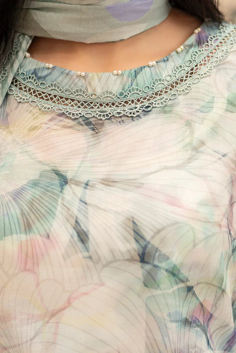 Picture of 3-PC Unstitched Printed Lawn Suit - Available at Raja Sahib