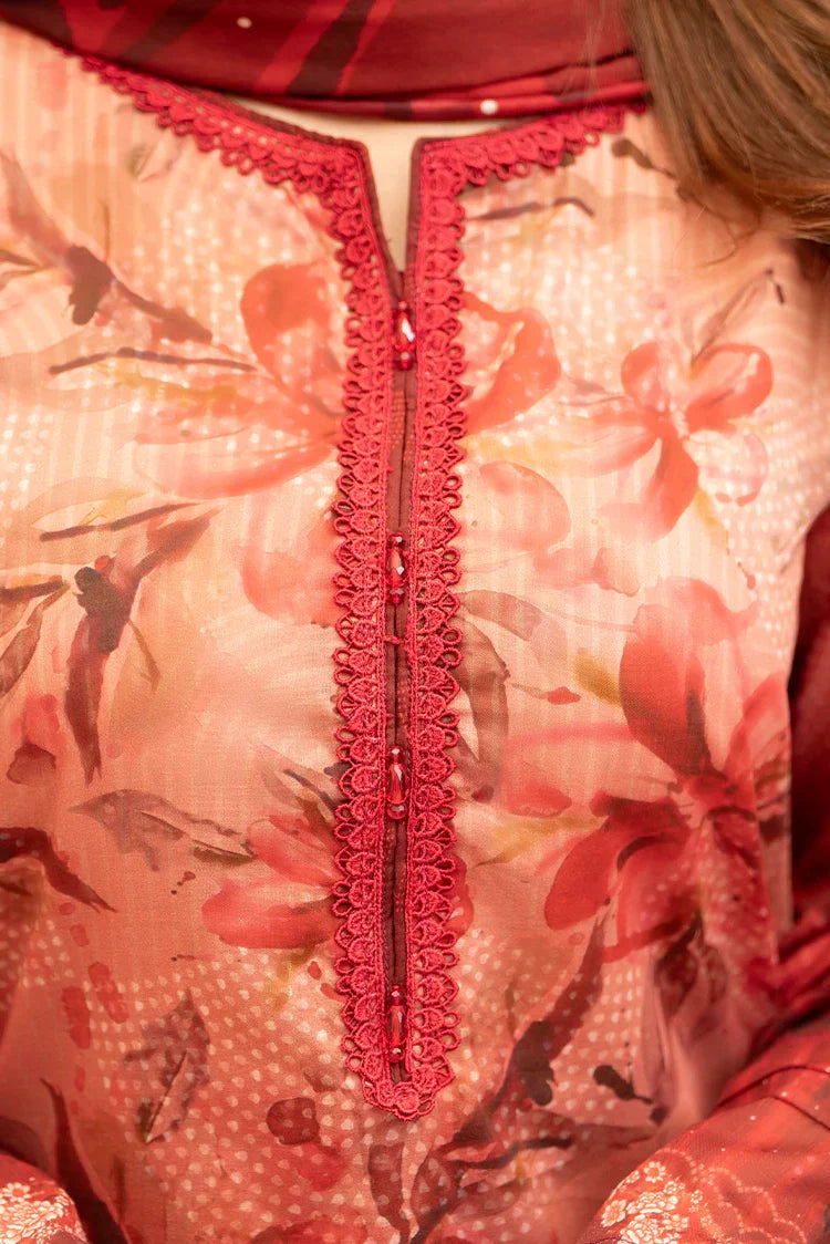 Picture of 3-PC Unstitched Printed Lawn Suit - Available at Raja Sahib