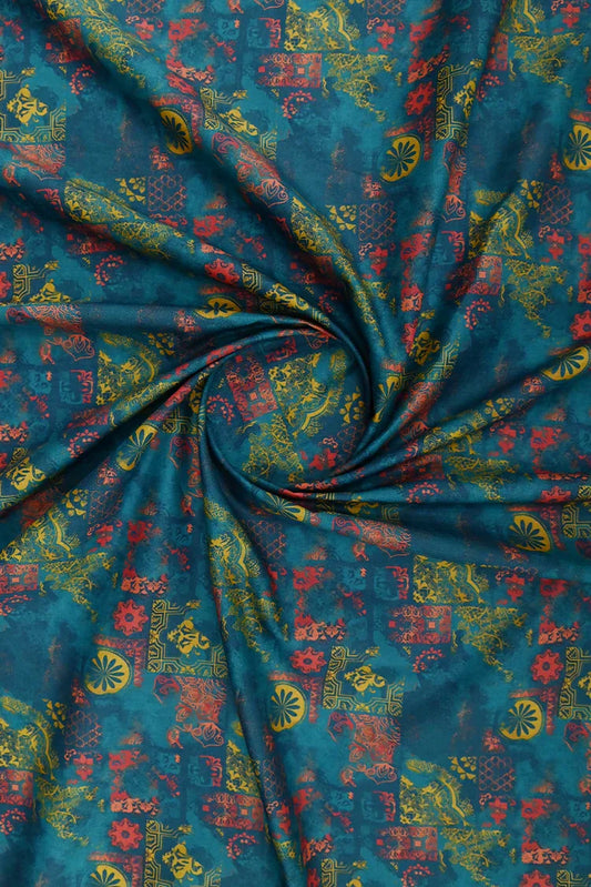 Picture of 1-PC Unstitched Printed Cambric Kurti - Available at Raja Sahib