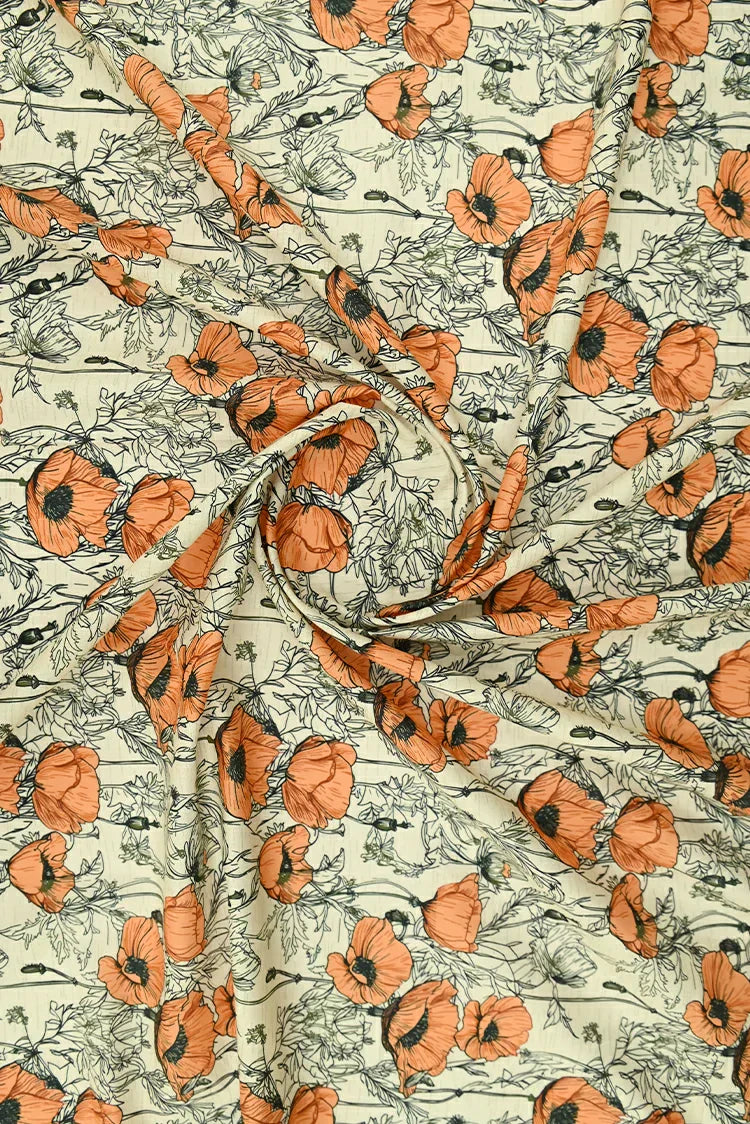 Picture of 1-PC Unstitched Printed Cambric Kurti - Available at Raja Sahib