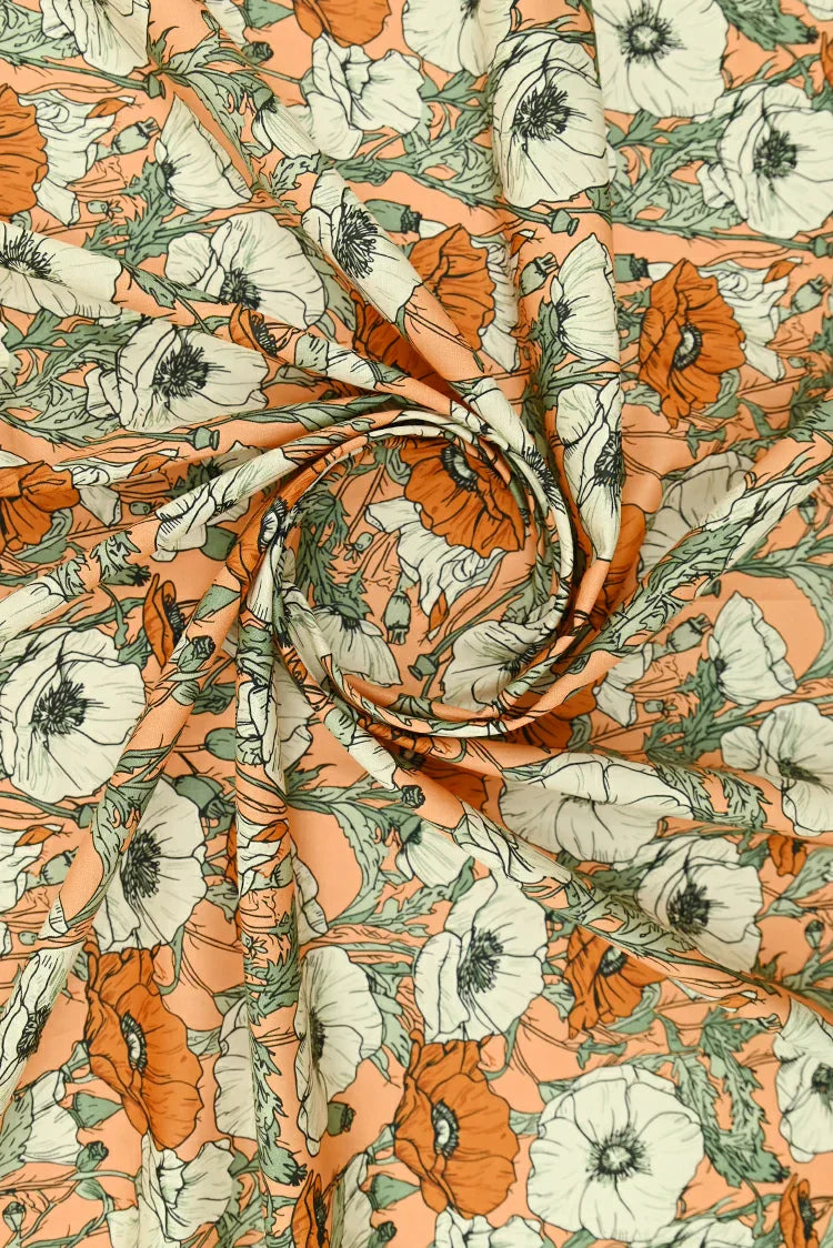Picture of 1-PC Unstitched Printed Cambric Kurti - Available at Raja Sahib