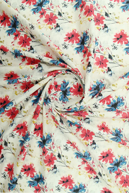 Ellena - 1-PC Unstitched Printed Cambric Kurti