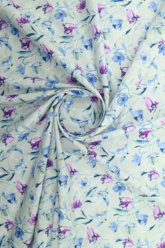 Picture of 1-PC Unstitched Printed Cambric Kurti - Available at Raja Sahib