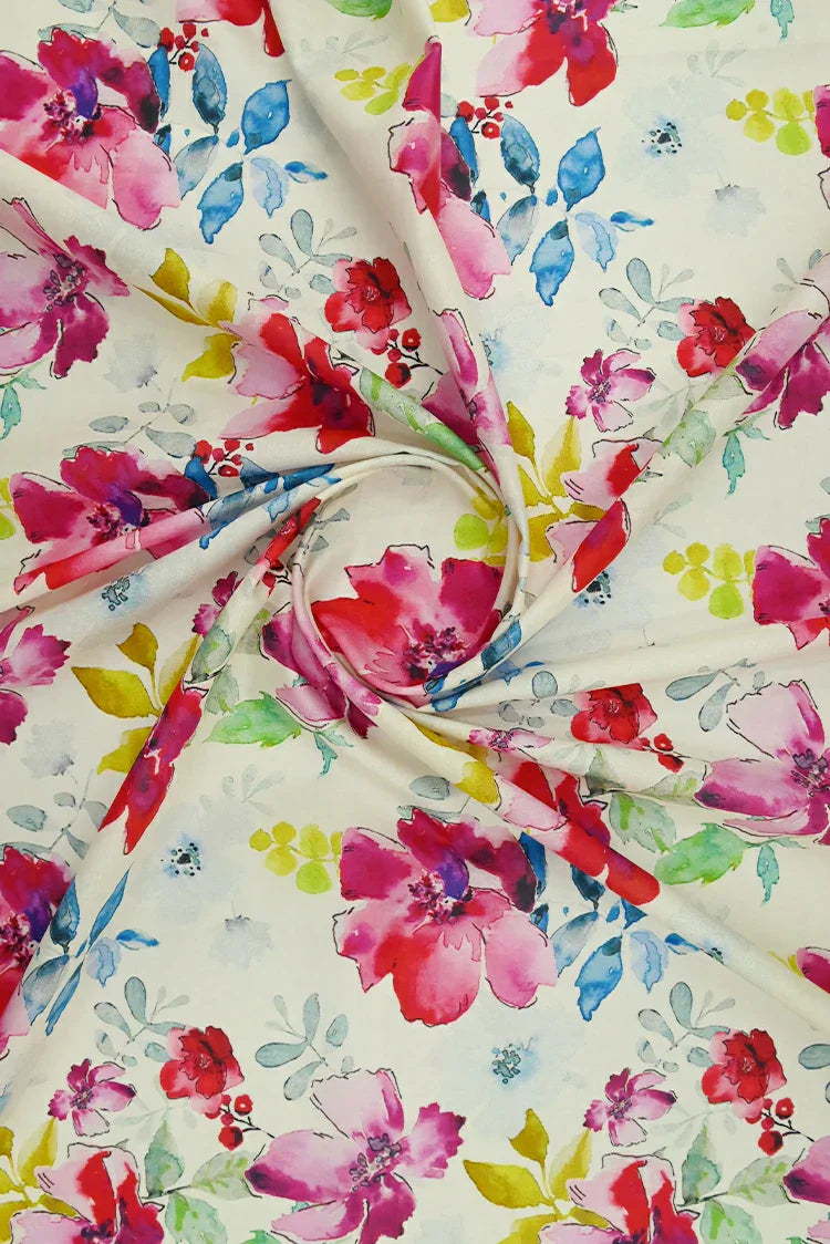 Picture of 1-PC Unstitched Printed Cambric Kurti - Available at Raja Sahib