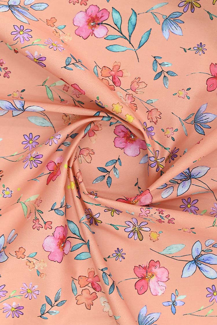 Picture of 1-PC Unstitched Printed Cambric Kurti - Available at Raja Sahib