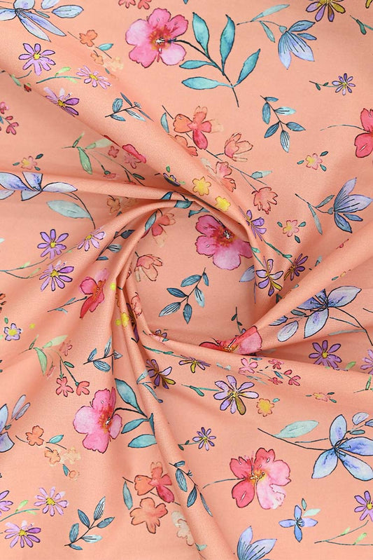 Picture of 1-PC Unstitched Printed Cambric Kurti - Available at Raja Sahib