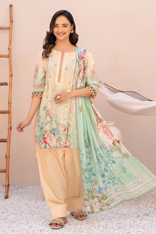 Ellena - 3-PC Unstitched Printed Lawn Suit