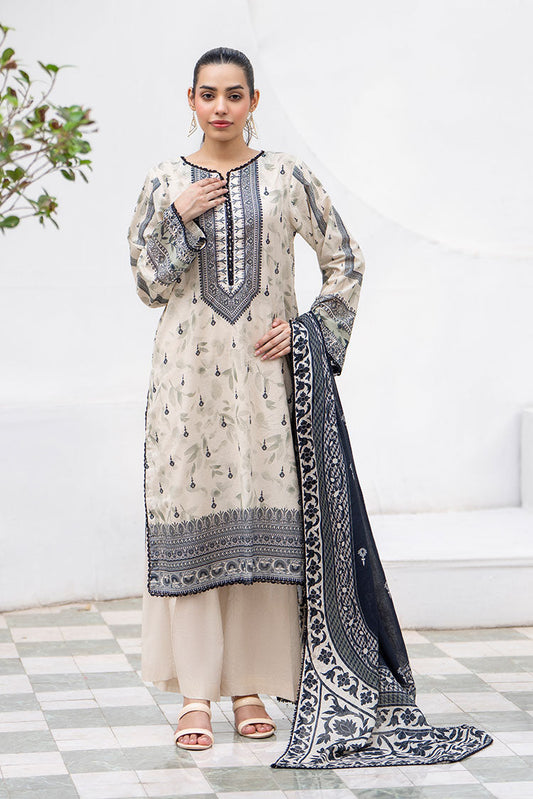 Ellena - 3-PC Unstitched Printed Lawn Suit