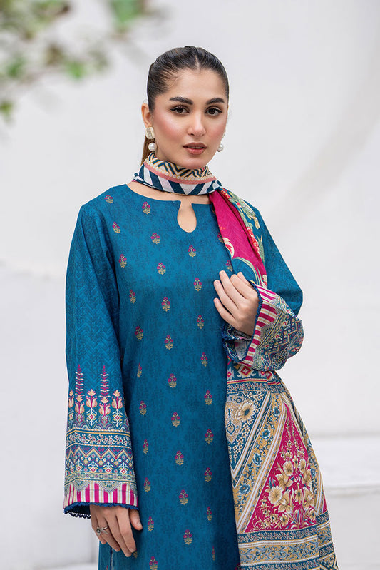 Ellena - 3-PC Unstitched Printed Lawn Suit
