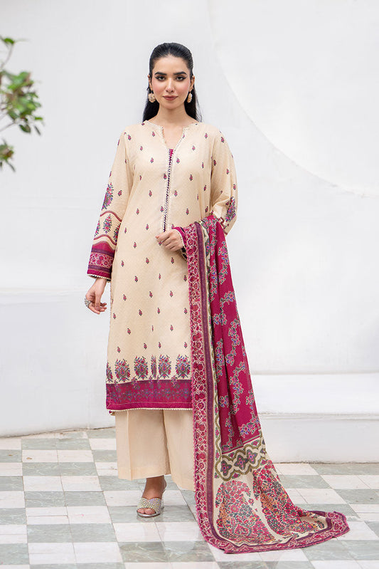 Ellena - 3-PC Unstitched Printed Lawn Suit