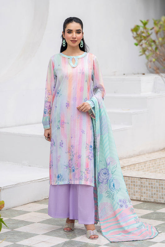 Ellena - 3-PC Unstitched Printed Lawn Suit