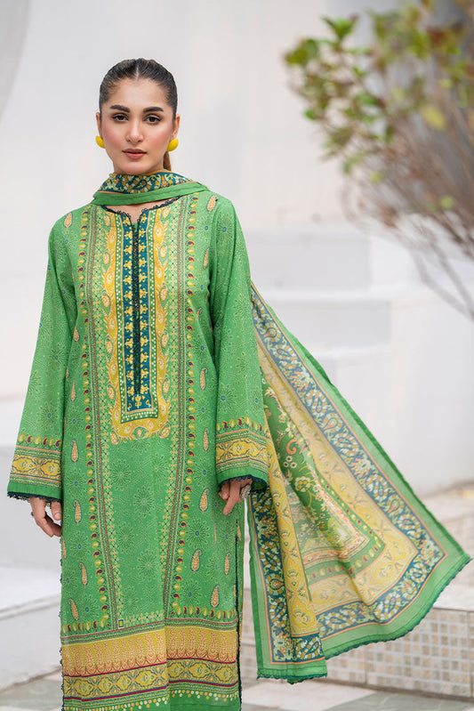 Ellena - 3-PC Unstitched Printed Lawn Suit