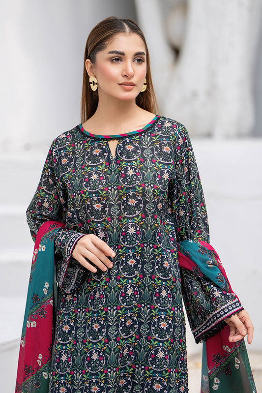 Ellena - 3-PC Unstitched Printed Lawn Suit