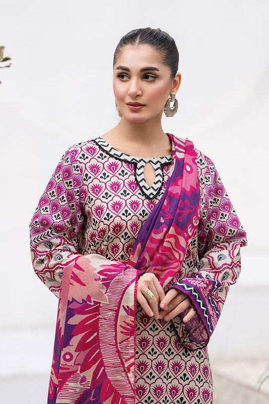 Ellena - 3-PC Unstitched Printed Lawn Suit
