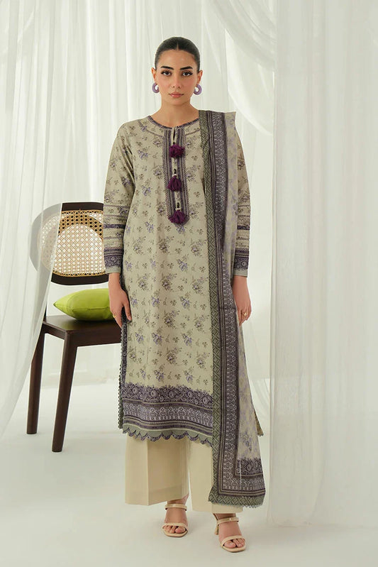 Ellena - 3-PC Unstitched Printed Lawn Suit