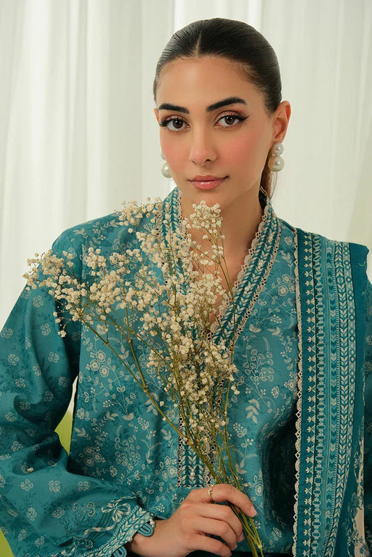 Ellena - 3-PC Unstitched Printed Lawn Suit