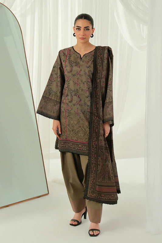 Ellena - 3-PC Unstitched Printed Lawn Suit