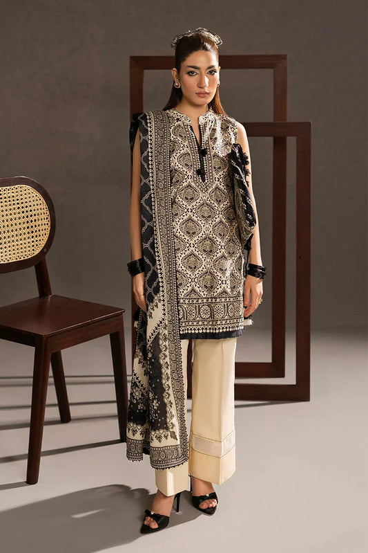 Ellena - 3-PC Unstitched Printed Lawn Suit