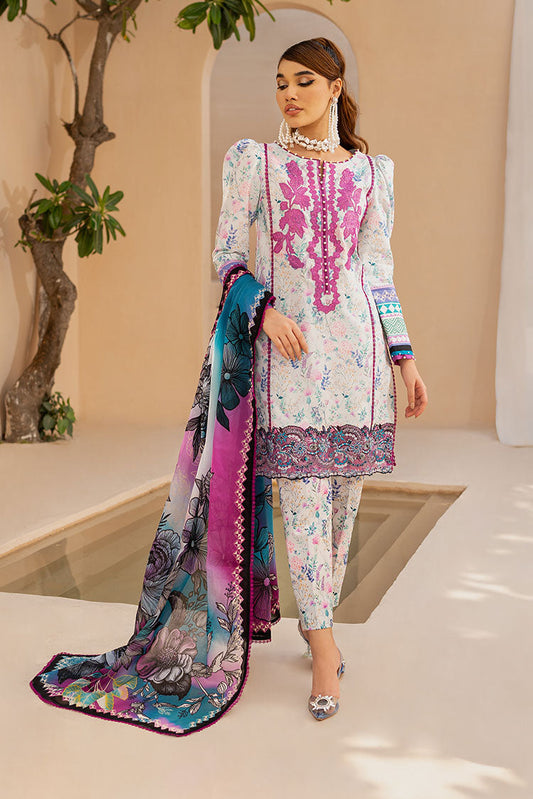 Maria Osama Khan - Raya Unstitched Collection Vol 1 - Electric pink