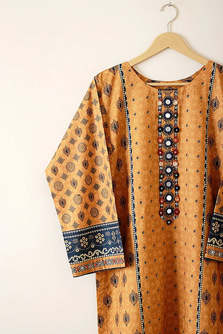 Picture of Kashish - Reaty to Wear 3 PC Lawn Suit - Mari Gold - EMPR60 - Available at Raja Sahib