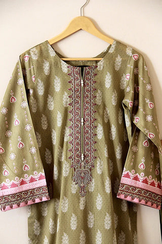 Kashish - Reaty to Wear 3 PC Lawn Suit - Leaf Green - EMPR60