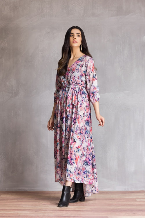 Ellena - Western Georgette Dress