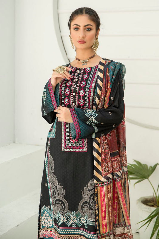 Ellena - 3-PC Stitched Lawn Suit