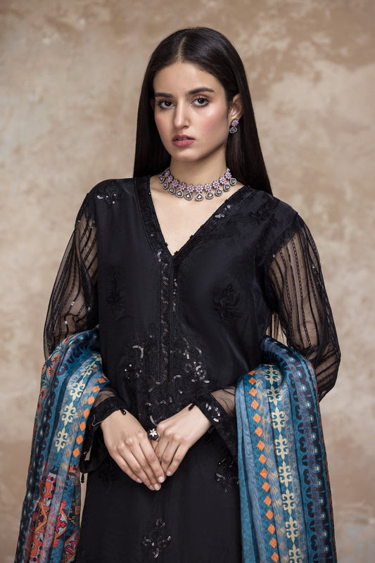 Ellena - 3-PC Stitched Organza Suit