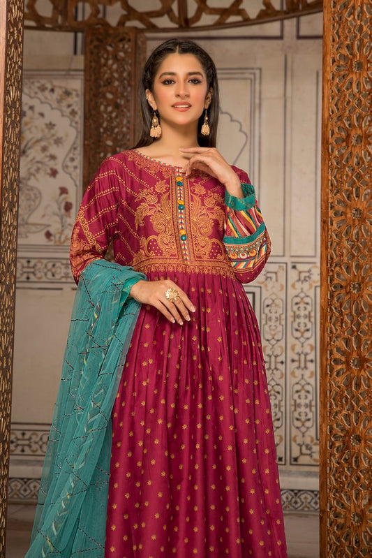 Ellena - 3-PC Stitched Self Jacquard Suit