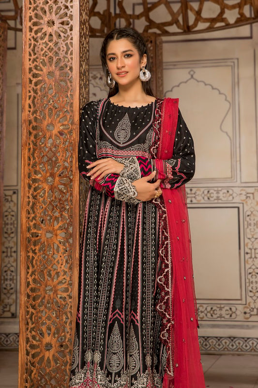 Ellena - 3-PC Stitched Self Jacquard Suit