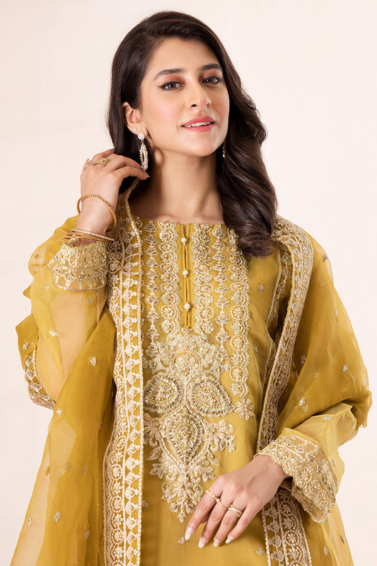 Ellena - 3-PC Stitched Embroidered Organza Suit