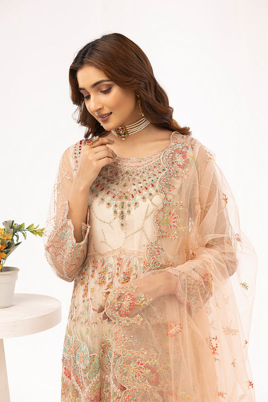 Ellena - Embroidered Net Maxi Dress