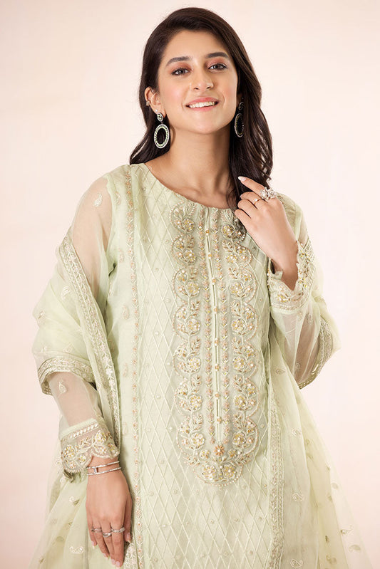 Ellena - 3-PC Stitched Embroidered Organza Suit