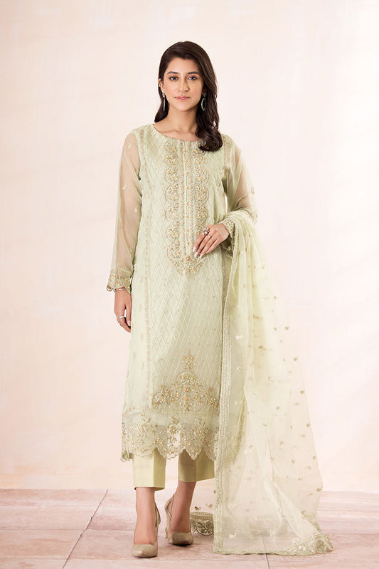 Ellena - 3-PC Stitched Embroidered Organza Suit