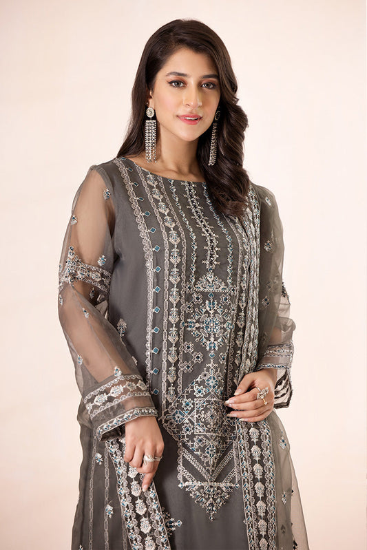 Ellena - 3-PC Stitched Embroidered Organza Suit